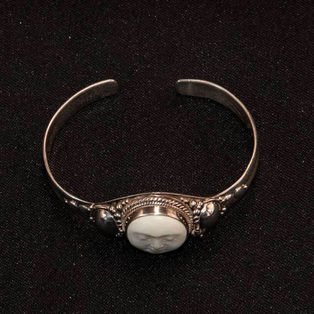 Sterling Silver Novica Moon Empress Cuff Bracelet